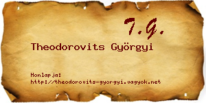 Theodorovits Györgyi névjegykártya
