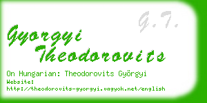 gyorgyi theodorovits business card