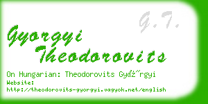 gyorgyi theodorovits business card